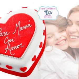 Torta corazon dia de la madre 1 kilo