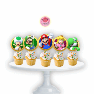 Cupcake Toppers Mario bros x10u