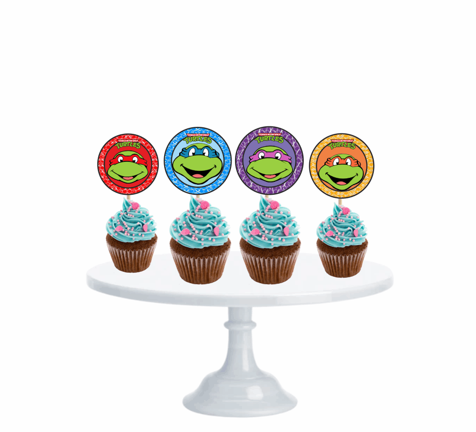 Cupcake Toppers Tortugas Ninja x10u