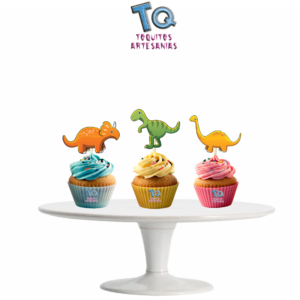 Cupcake Toppers Dinosaurio x10u