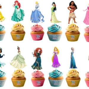 Cupcake Toppers 12 princesas  x12u