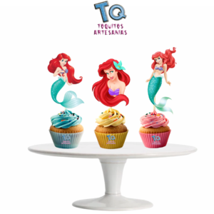 Cupcake Toppers La sirenita x10u
