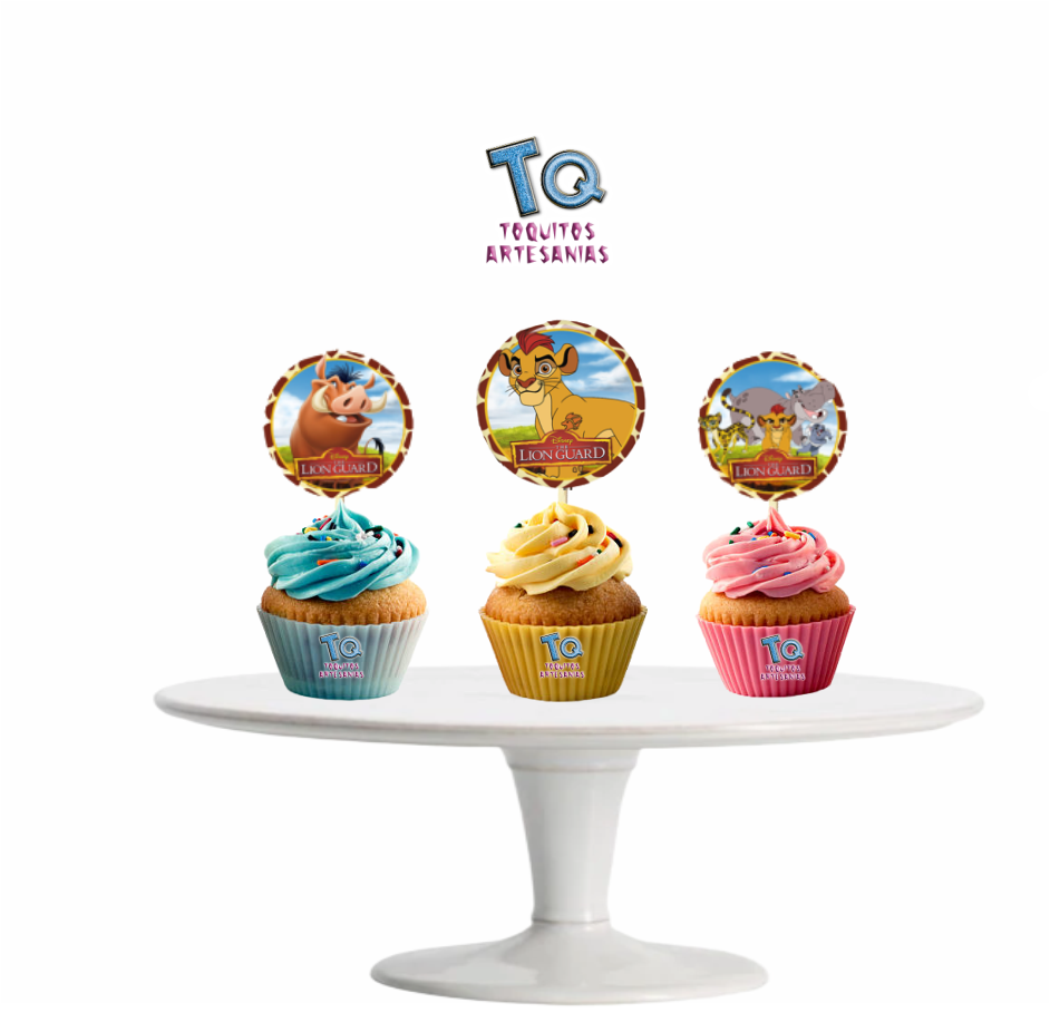 Cupcake Toppers Rey león x10u