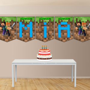 Minecraft Banderín con Nombre