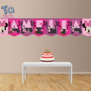 Minnie Banderín con Nombre