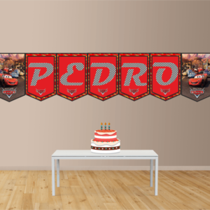 Cars Banderín con Nombre