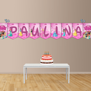 Princesas Banderín con Nombre