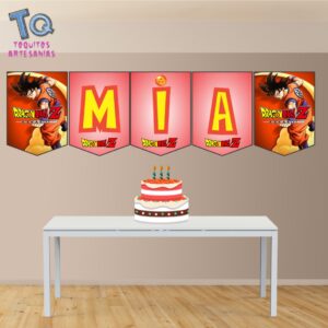 Dragon Ball Z Banderín con Nombre