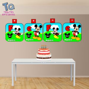 Mickey Banderín feliz Cumple