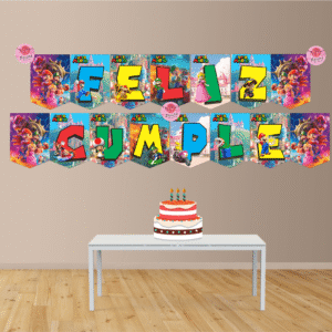 Mario Bros Banderín feliz Cumple