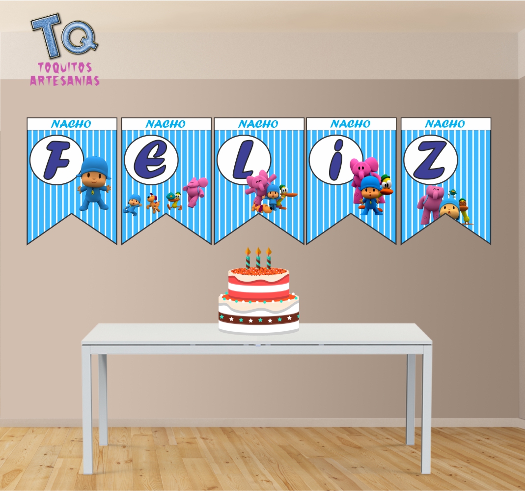 Pocoyo Banderín feliz Cumple