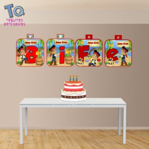 Jake & los piratas Banderín feliz Cumple