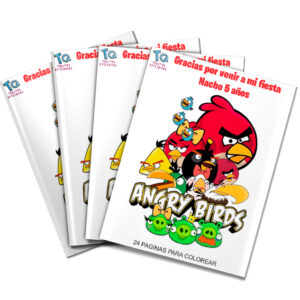 Libros souvenirs Angry Birds personalizados