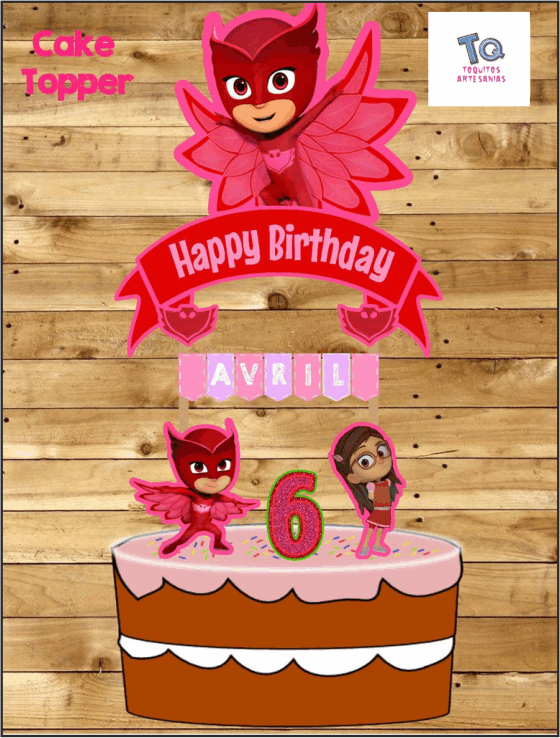 héroes en pijama BUHITA cake Toppers cod AT255