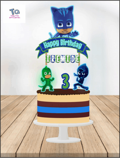 Gatuno héroes en pijama cake Toppers cod AT293