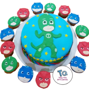 Oferta Torta Héroes en pijama 2 Kilos +10 Cupcake