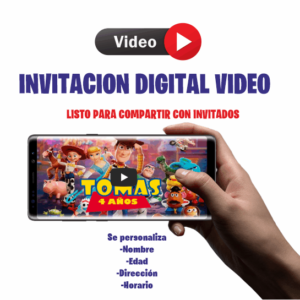 Toy story Video Digital invitación