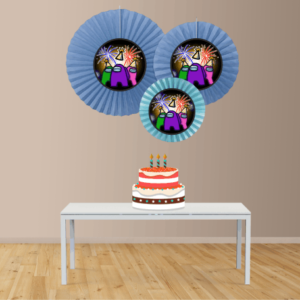 Among Us Abanicos temáticos pack x3