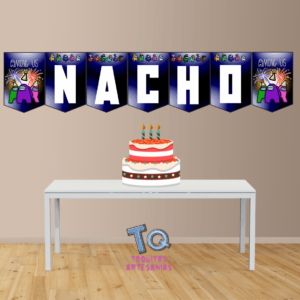 Among Us Banderín con nombre