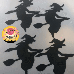 Apliques bruja set x6 Halloween