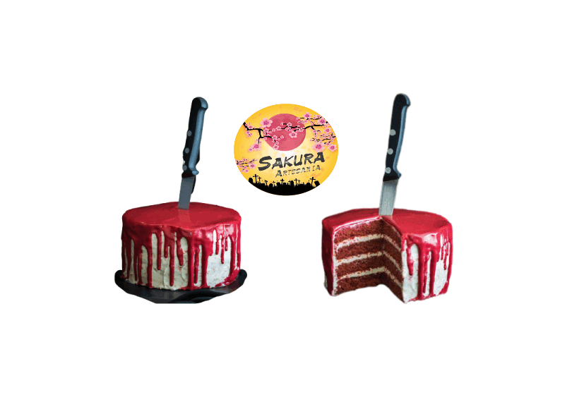 Torta Cuchillo red velvet Halloween