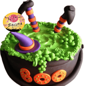 Torta caldero Halloween
