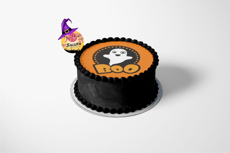 Torta Merengue y lamina Fantasma Halloween