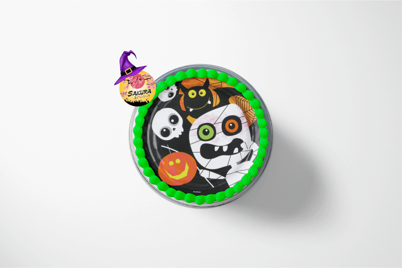 Torta Merengue y lamina Halloween - Imagen 2