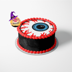 Torta Merengue y lamina Ojo Halloween