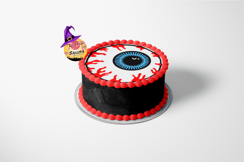 Torta Merengue y lamina Ojo Halloween