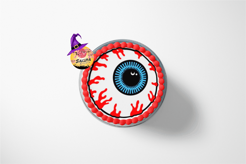 Torta Merengue y lamina Ojo Halloween - Imagen 2