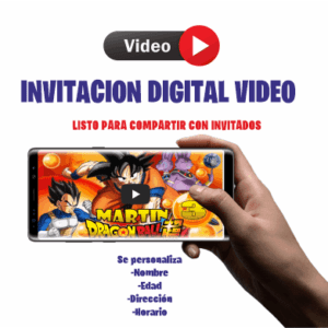 Dragon Ball z Video Digital invitación