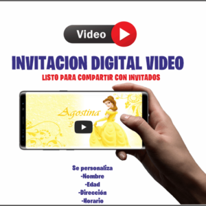 La bella y la bestia Video Digital invitación