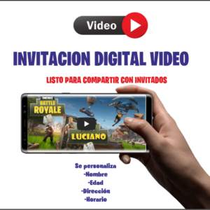 Fortnite Video Digital invitación