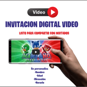 Héroes en pijama Video Digital invitación