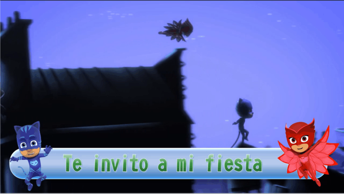 Héroes en pijama Video Digital invitación - Imagen 4