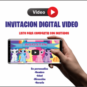 My Little Pony Video Digital invitación
