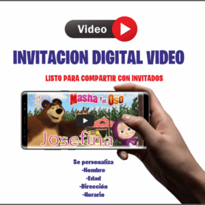 Masha Y El Oso Video Digital invitación