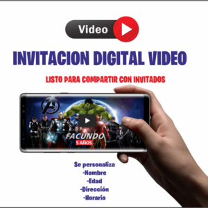 Los vengadores Video Digital invitación