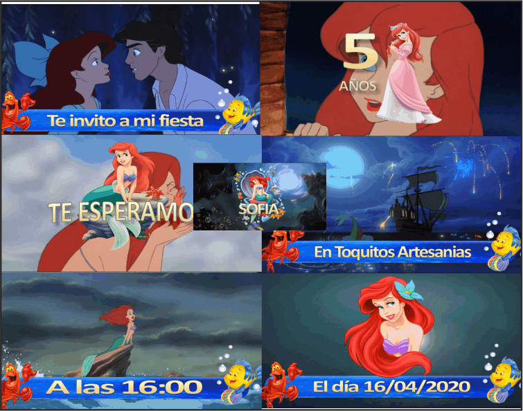 La sirenita Video Digital invitación - Imagen 2