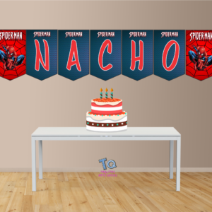 Spiderman Banderín con nombre
