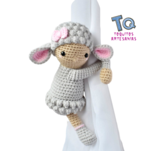 Ovejita bebe Gris Sujeta Cortinas