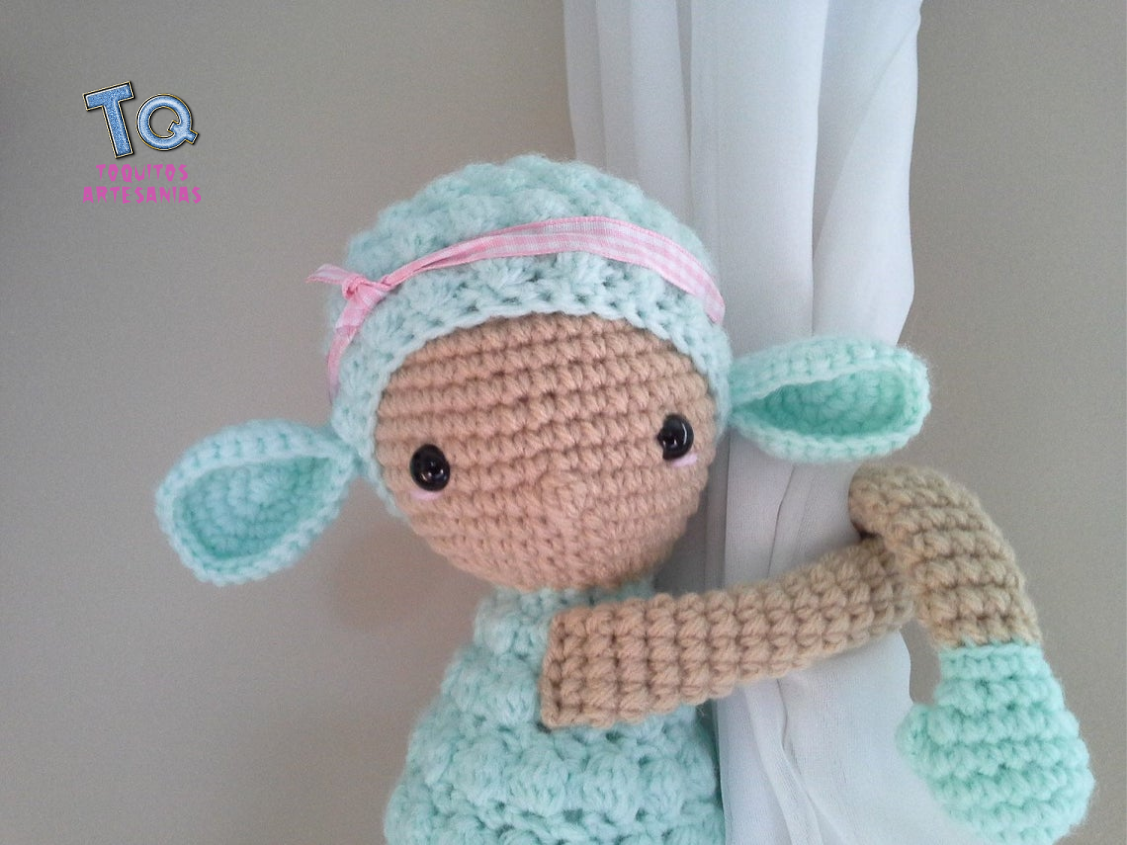 Bebe Corderito Sujeta Cortina - Imagen 3