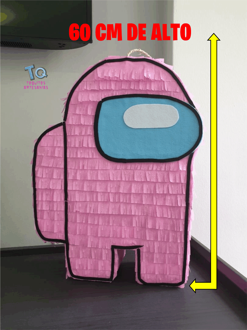 Piñatas Among Us rosa - Imagen 3