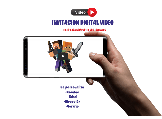 Minecraft Video Digital invitación - Imagen 2
