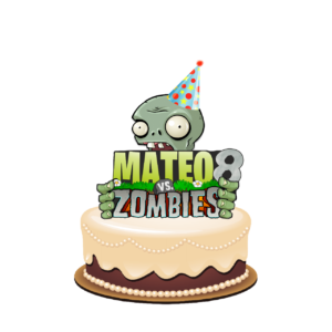 Plantas vs Zombie cake Toppers cod AT344