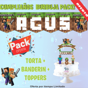 Packs Minecraft Cumpleaños Burbuja