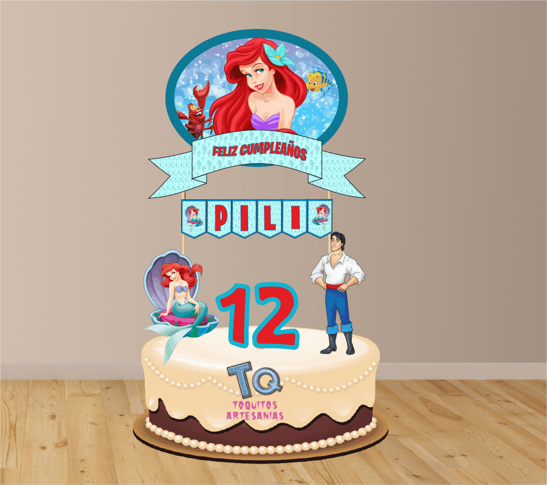 La sirenita cake Toppers cod AT379