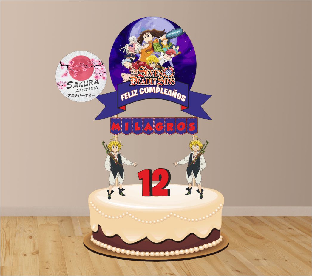 Siete pecados capitales cake Toppers cod AT371