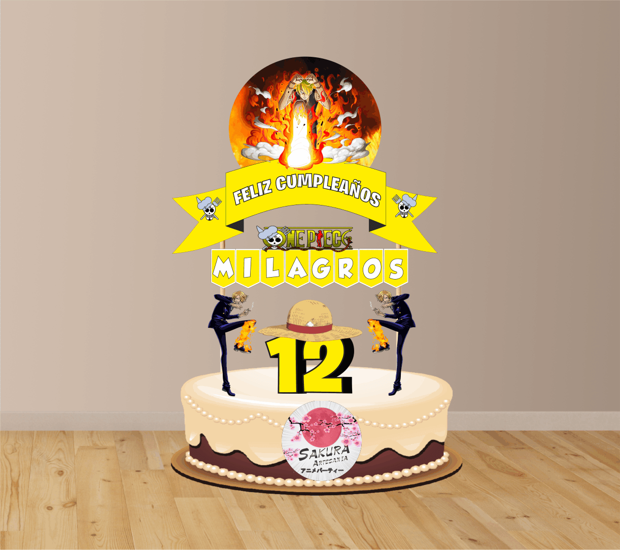 One Piece Sanji cake Toppers cod AT362